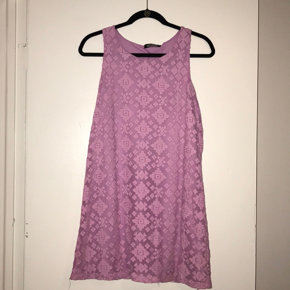 Lavender stiched dress